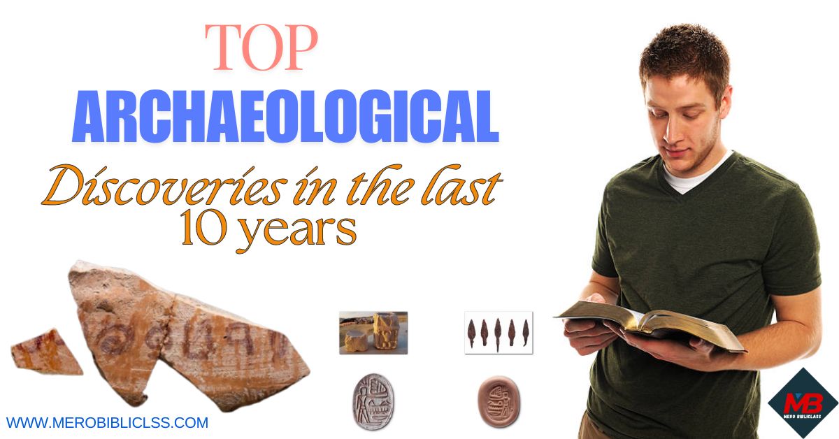 Hey guys, You know, we don't talk about biblical archaeology enough. And this is important.  Because atheists keep on thinking that archaeology will disprove the Bible.  And then, it is the opposite. Biblical archaeology proved that the Bible is true. Over these last few years, they made amazing discoveries. And no one is really talking about this. Ask yourself - Do you even know about one discovery in his last few years?  Probably not, right? So let me show you the top 10   discoveries in just the last 10 years. Let's start with number one. Burnt Scroll of Leviticus The burnt scroll of Leviticus. You know, the day and age we live in now is amazing when it comes to technology. Because now we have the technology where we can actually go and, you know, when many scrolls have been burned in the past. Well,   we can now go and read those ancient scrolls. Yeah, we can digitally kind of open it up even though it's burnt. Charred.  and read those ancient scrolls. Bible archaeology report.com says: Because the scroll was burned so badly,  essentially only a charred lump remained. Researchers had conserved the scroll until technology had advanced to the point where it might be real.  Well, the day is here. And they read the scroll. The translated text of Leviticus is identical to that in the Masoretic text of the Old Testament.  This makes the En-Gedi scroll the earliest copy of the Masoretic text  And bridges a gap in the history of Bible translation that had existed between the Dead Sea Scrolls and medieval copies of the Old Testament. Wow! Just think about this for a moment.  Let it sink in. If this does not excite you, I don't know what will. Number. 2 David's Conquest Of the City Many discoveries at the Temple Mount. You probably have never even heard about this.  This was between 2015 and 2017 In 2015, they found things like old pottery, arrowheads, bullae, and a colonial seal that dates to the time of David's conquest of the city. In 2016, they restored some of the flooring tiles in the second temple. This was at the time of Herod's second temple.  Then in 2017, the TMSP, which stands for the Temple Mount Sifting Project,  found Solomon's Colonnade which is a capital from one of the columns from Solomon's porch. This is basically one of the columns that's part of the eastern part of the colonnade of the second temple. And we know that Jesus and some of the disciples were there. For example: [John 10:23] [Acts 5:12] It's amazing, right? The Bible is alive!  When you have some time, read more about this in And then I would really recommend you get an archaeology Bible study  Because this is just amazing. It's like a normal Bible - this is the ESV - but in it, you get all these pictures from biblical archaeology.  And it's just amazing because it changes the way you read the Bible.  Because you see it for yourself. The places that the Bible is talking about.  Number. 3. Jubal's Cattle Cult Nabil's cattle cult. Now this is interesting because,   you know, when you go back far into history. It's really difficult to find archaeology.  Proof that people existed. Especially, when a flood washed it all away, so do we have any evidence of people who lived before the time of the flood?  Well, read this with me because this is interesting. [Genesis 4:17] So Jabal is the sixth generation of Cain, right? So Cain is Adam and Eve's firstborn.  So his family - I mean - back then remember you lived for a very long time and you could have had many children. And they had many children.  So you kind of start your own tribe. And so, this tribe of Jabal - they farmed with livestock. This find basically confirms the suspicions of many people including many scientists that this find is what Genesis 4 is talking about.  The stone structures, all of which were dated to the sixth Millennium before Christ existed, Along with cattle-related remains and rock art, evidence showed that the mustatils were more than merely cattle pens. They were also used in ritualistic activity. Interesting isn't it? Number. 4. Pilate's Ring Now, the Institute of   Biblical Archeology says this: Pilate's ring. You know, skeptics - they say that someone called Pilate never existed.  You know, Pilate - the one who allowed Jesus to be crucified?  They said this Governor -  there's no evidence of him.  But then they found the Pilate stone with the inscription:  So this stone proved that Pilate was not just some mystical fantasy character in some book. It was real. He really existed.  He was a governor at that time and he allowed Jesus to be crucified.  They found this stone in 1961 and now in 2018  they found a copper ring with this inscription: Short and sweet. Pilates.  they actually found this a while ago but they only had the opportunity to really clean it now.  Number. 5 Seal impression of King Hezekiah The seal impression of King Hezekiah Some of you might pronounce it Hezekiah  You know, the king who lived righteously before God.  They found his seal impression it's also called a bullae.  They found it in 2015 and dated 2,700  years old with this inscription:  it was discovered in Jerusalem with 33 other place seals some also have Hebrew names on them. Now, this proves that Hezekiah- Hezekiah however you want to pronounce his name he is someone who lived and existed and the Bible is true.  And there's an interesting story about how God spared his life. [2 Kings 20:1-6] Wow, the Bible is alive! Number. 6 Gideon's jug Gideon's jug. You know Gideon.  He is one of the judges in the time period before Israel had any kings.  The first king was Saul, and then  David, and then so on and so forth.  But in the time of the judges,  they only had judges to rule them.  One of them - Gideon - and they found his mug. but the mug didn't say Gideon. It said Jerubbaal. Why?  Because that was what he was called. Let's read. [ Judges 6:29-32] Archaeology proves that even a small  biblical fact like this is true. Number. 7 False Gods Of Canaan The false gods of Canaan Now we didn't really have evidence about this until now. According to Christianity Today:  Has yielded a trove of artifacts used in  Canaanite worship including jewelry, daggers, and two four-inch tall bronze figurines of smiting gods.  Not only that, they also found a bronze scepter coated in silver which they think was probably used to worship Baal, the false Canaanite god. Number. 8 Khirbet El-Maqatir. Khirbet El-Maqatir.  I think that's how you pronounce it. This is a mouthful.  Sorry guys if it's wrong. It is an Egyptian Scarab and this is extremely important. Why?  Because okay, let me explain it to you this way. Do you remember when Joshua and the Israelites went to have a big battle at Ai the city of Ai? Well, they lost the battle but then God called them to go again And they were victorious. [Joshua 8:1-3] [Joshua 8:28-29] So this rare scarab that they found this Egyptian scarab.  (14:35) It dates back to this time to this century to the 18th dynasty  Which is likely in the reign of Amenhotep II The king who Joshua killed.  From 1995 to 2017, they discovered this fortified settlement.  And they realized it is from the time of Joshua This settlement has been burned.  It was destroyed by fire. And it matched all the criteria of the city of Ai  In the time of Joshua. Bible Archaeology Report.com says:  The time the conquest occurred according to biblical chronology along with a second scarab from the middle bronze period 1650 to 1485 before   Christ helped date the period of the fortress independent of the pottery that was found.  Number. 9 seal impressions of Isaiah. The seal impression of Isaiah. Yes, the prophet Isaiah.  This is amazing. They found this back in 2018.  Eilat Mazar and her team just found it south of the Temple Mount.  Enough of it is clear enough to read the name Isaiah in the middle portion,  And then below, it we see the letters NVY. November Victor Yankee which are the first three letters of the Hebrew word "prophet". Now take note, they found this with  a batch of other seal Impressions.  And yes, Hezekiah's impression was also among them.  Number,10 Carvings of the Assyrian king  and seven gods Carvings of the Assyrian king and seven gods were found.  It is believed that this king is Sargon II  And we actually read about him in 2 Kings 17 verse 6. Now read to what they found: The artwork was carved in relief in a cliff along a canal in the northern Kurdistan region of Iraq. According to Christianity Today. Now remember to subscribe if you haven't done so already and watch these posts here. And I'll see you there.  And always remember - God loves you.  And I love you, too. Bye.